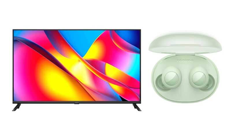realme-buds-q2s and Realme Smart TV X Full HD
